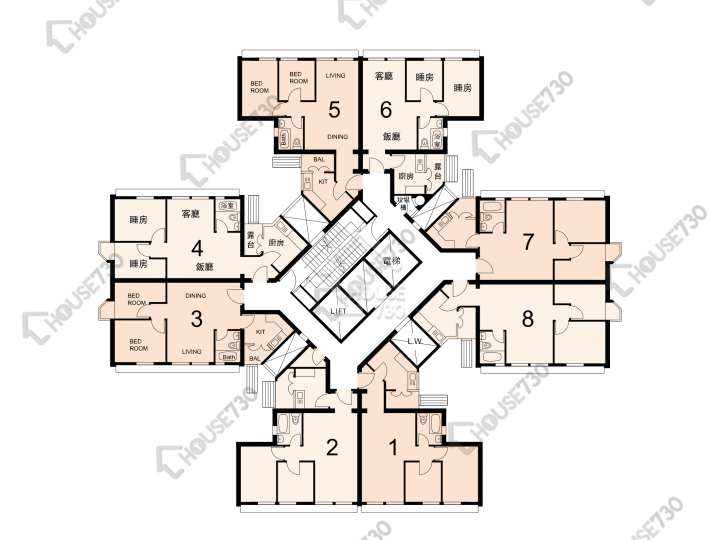 嘉田苑 平面圖 嘉田苑 嘉慧閣 (D座) 1-35樓 樓層平面圖 - House730