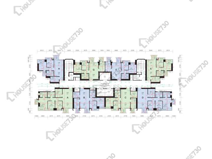 逸峯 平面图 逸峯 5座 12,15-18,19楼 楼层平面图 - House730