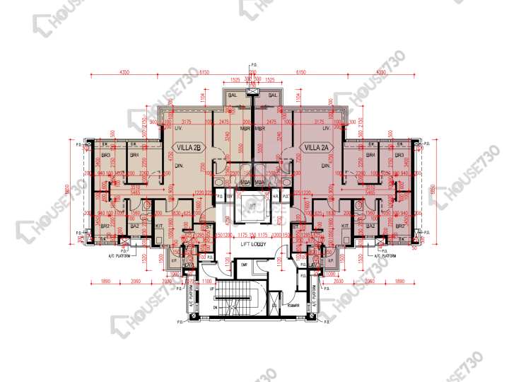 爾巒 平面圖 爾巒 茵娜大道 2座 2樓 樓層平面圖 - House730