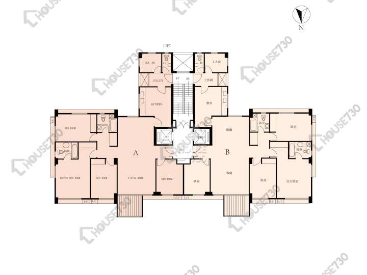 世界花園 平面圖 世界花園 紫荊閣 (3座) 1-21樓 樓層平面圖 - House730