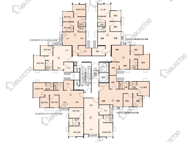 又一居 平面圖 又一居 10座 1-9樓 樓層平面圖 - House730