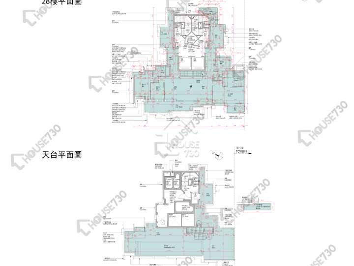 高爾夫.御苑 平面圖 高爾夫.御苑 8座 28樓 樓層平面圖 - House730