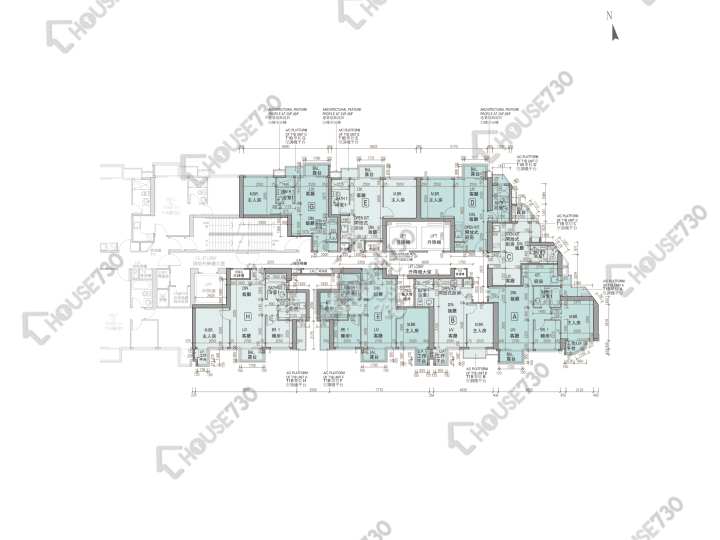 龍譽 平面圖 龍譽 1B座 2-3,5-12,15-23,25,26樓 樓層平面圖 - House730