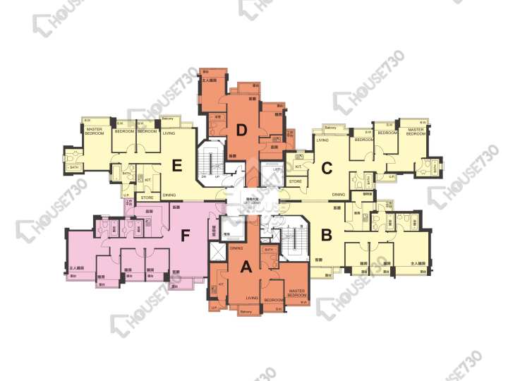 尚城 平面圖 尚城 6座 5-12,15-23,25樓 樓層平面圖 - House730