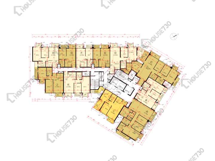 泓碧 平面圖 泓碧 3座 1樓 樓層平面圖 - House730