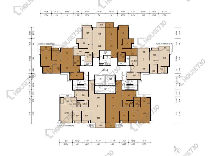 星堤 平面圖 星堤 9座 3,5-10,11樓 樓層平面圖 - House730