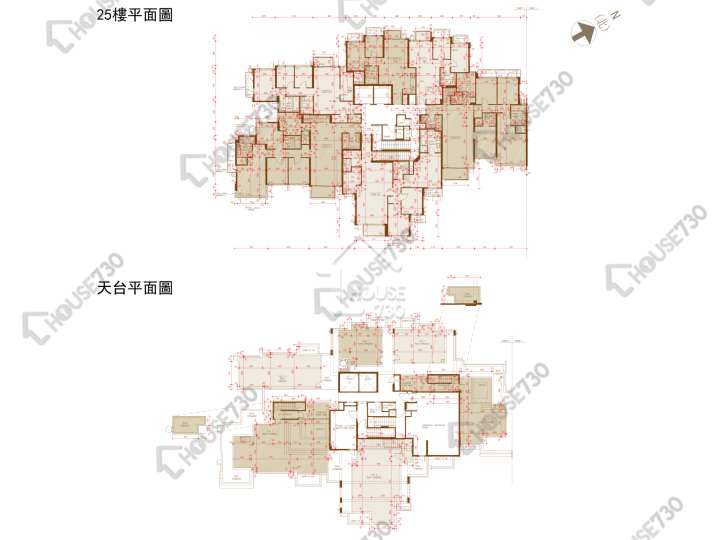 名日.九肚山 平面圖 名日.九肚山 2座 25樓 樓層平面圖 - House730