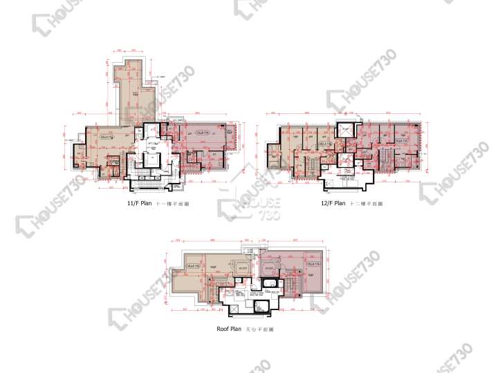 爾巒 平面圖 爾巒 菲利提諾大道 8座 11樓 樓層平面圖 - House730