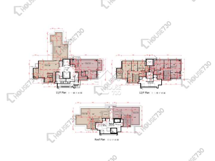 爾巒 平面圖 爾巒 珍諾華大道 7座 11樓 樓層平面圖 - House730