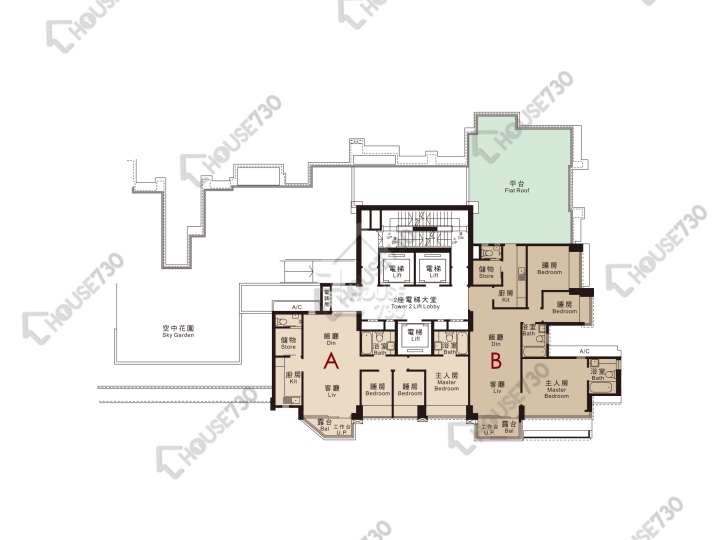 星匯居 平面圖 星匯居 2座 45樓 樓層平面圖 - House730