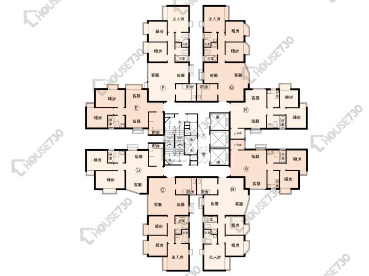 新翠花園 平面圖 新翠花園 5座 1-6樓 樓層平面圖 - House730