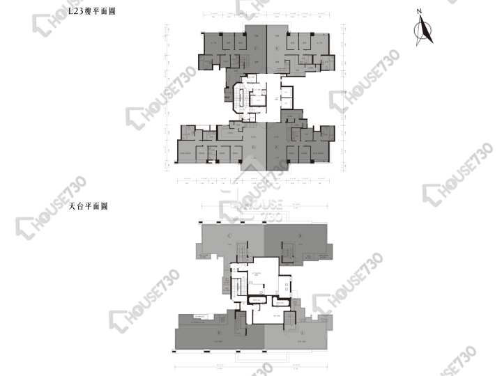 壹號雲頂 平面圖 壹號雲頂 1期 8座 23樓 樓層平面圖 - House730