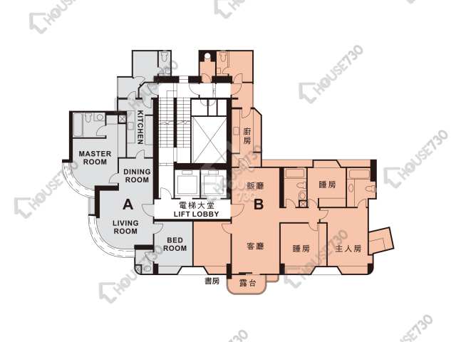 淺水灣道37號 平面圖 淺水灣道 37 號 1座 2-21樓 樓層平面圖 - House730