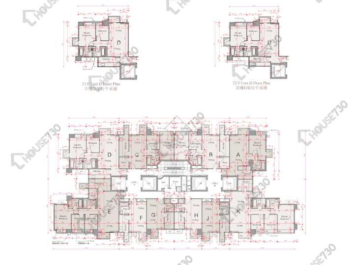 溱柏 平面圖 溱柏 9座 3,5-12,15-21,22樓 樓層平面圖 - House730