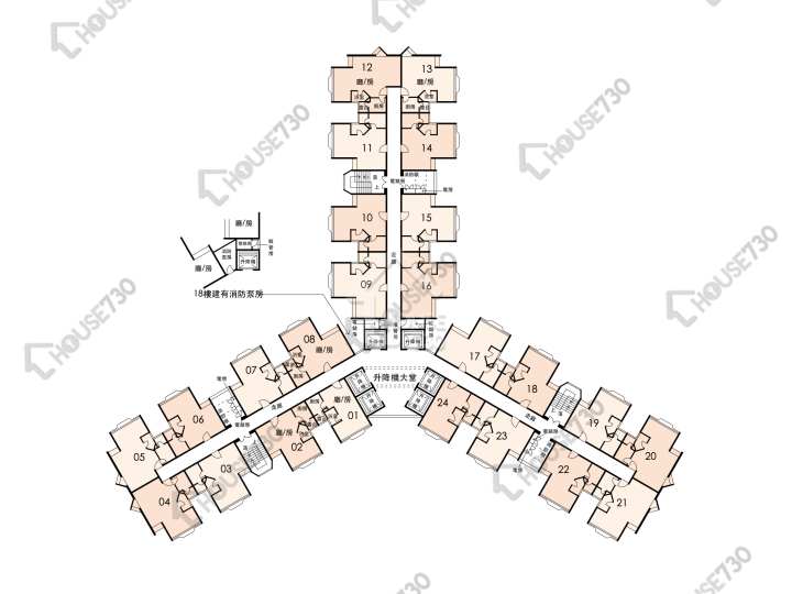 太和邨 平面圖 太和邨 新和樓 (3座) 2-35樓 樓層平面圖 - House730