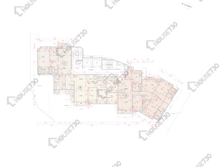 賢文禮士 平面圖 賢文禮士 3座 2樓 樓層平面圖 - House730