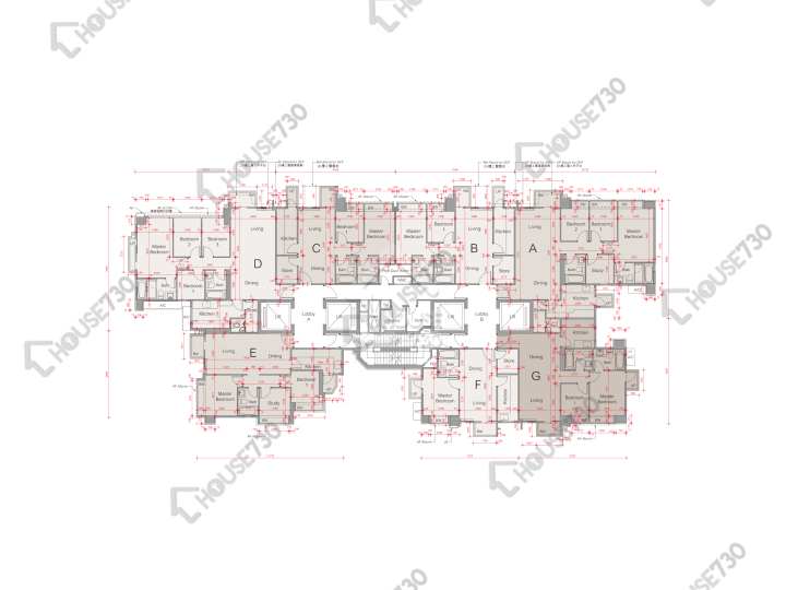 溱柏 平面圖 溱柏 5座 23,25,26樓 樓層平面圖 - House730