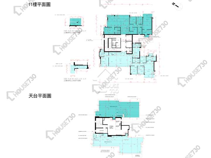 雲海 平面圖 雲海 1期 Sandalwood Court 2座 11樓 樓層平面圖 - House730