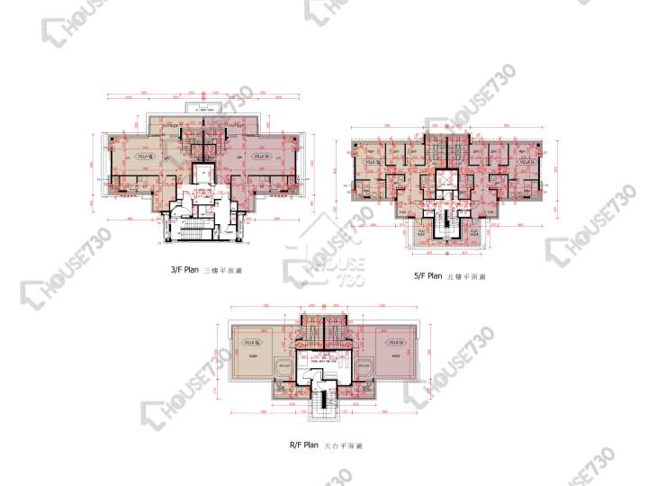 爾巒 平面圖 爾巒 菲利提諾大道 2座 3樓 樓層平面圖 - House730