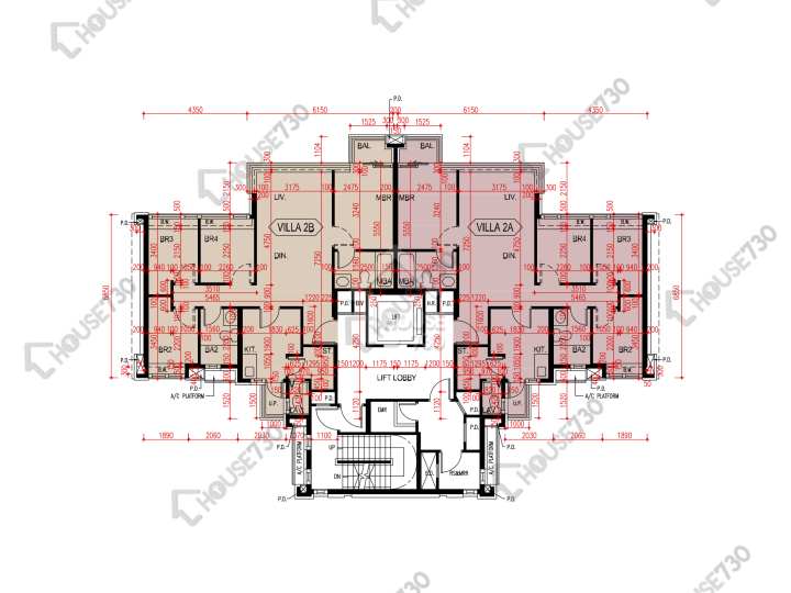 爾巒 平面圖 爾巒 珍諾華大道 2座 2樓 樓層平面圖 - House730