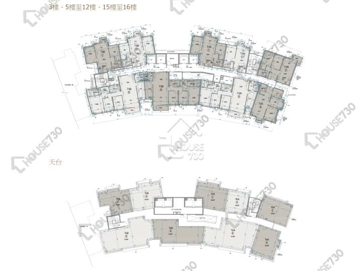 朗濤 平面圖 朗濤 6A座 3,5-12,15,16樓 樓層平面圖 - House730
