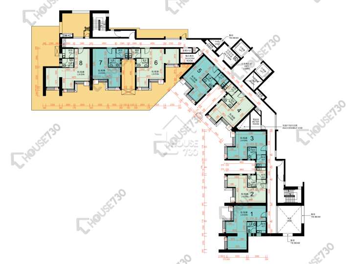 凱樂苑 平面圖 凱樂苑 C座 (凱葶閣) 2樓 樓層平面圖 - House730