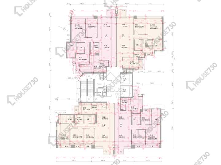 逸珑湾 平面图 逸珑湾 I 大厦21座 16楼 楼层平面图 - House730