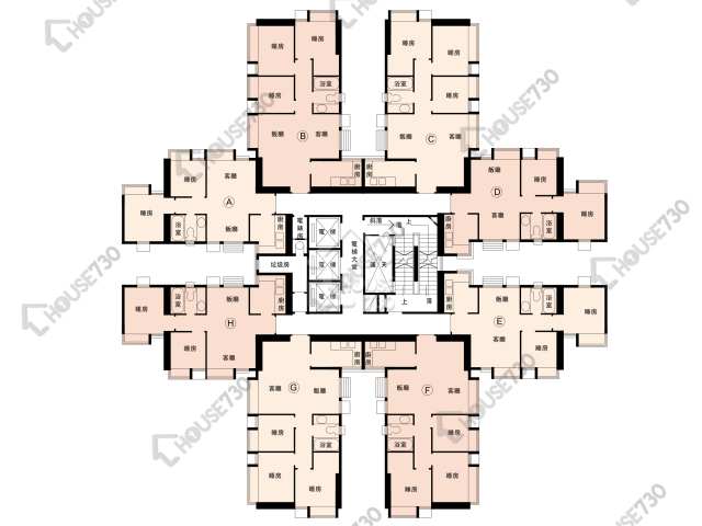 荃灣廣場 平面圖 荃灣廣場 1座 7-36樓 樓層平面圖 - House730