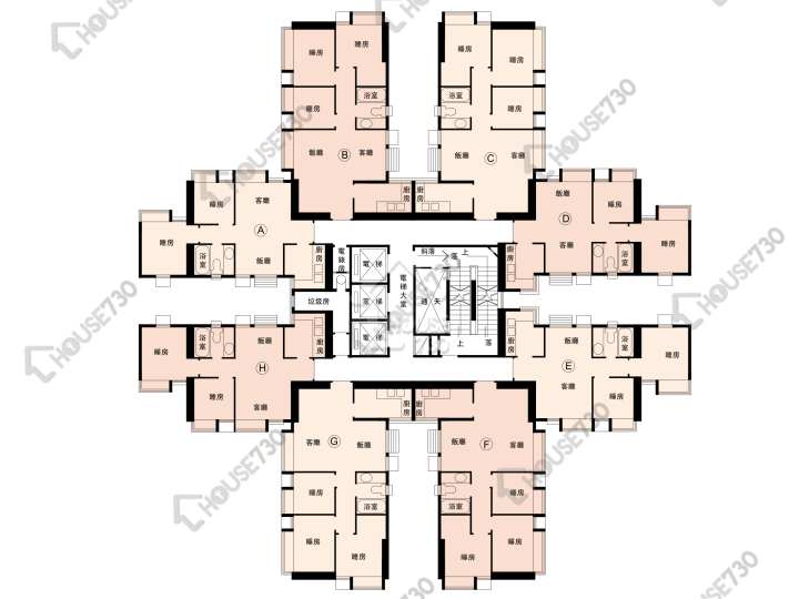 荃灣廣場 平面圖 荃灣廣場 1座 7-36樓 樓層平面圖 - House730