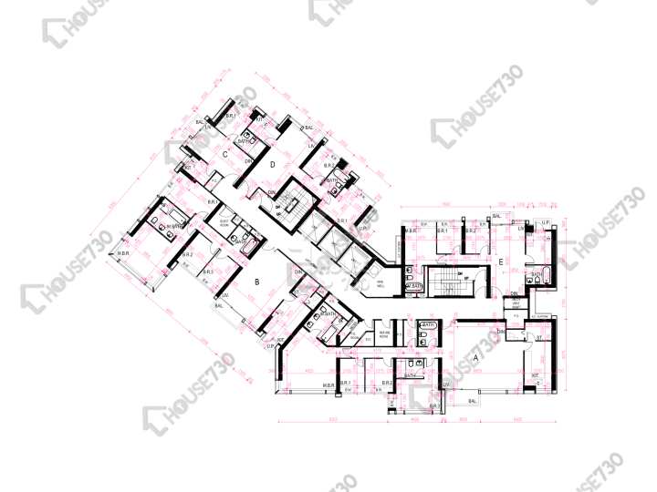 昇御門 平面圖 昇御門 1座 28樓 樓層平面圖 - House730