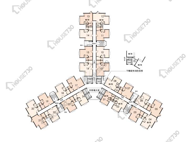 太和邨 平面圖 太和邨 麗和樓 (6座) 2-35樓 樓層平面圖 - House730