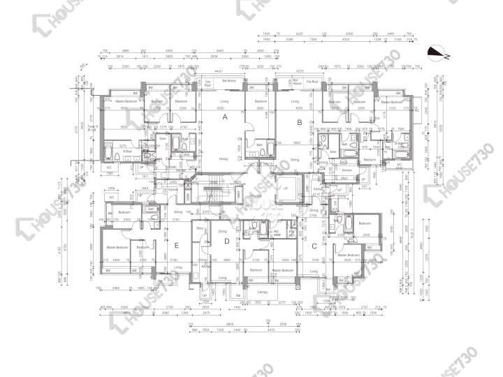 溱林 平面圖 溱林 8座 1樓 樓層平面圖 - House730