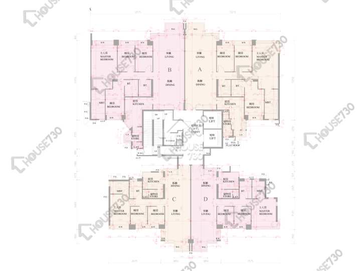 逸瓏灣 平面圖 逸瓏灣 II 大廈15座 1樓 樓層平面圖 - House730