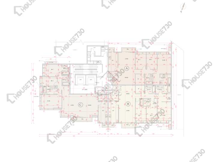賢文禮士 平面圖 賢文禮士 2座 8樓 樓層平面圖 - House730