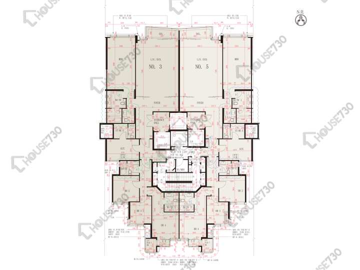 波老道21號 平面圖 波老道21號 1期 3及5號 3,5-12,15-21,22樓 樓層平面圖 - House730