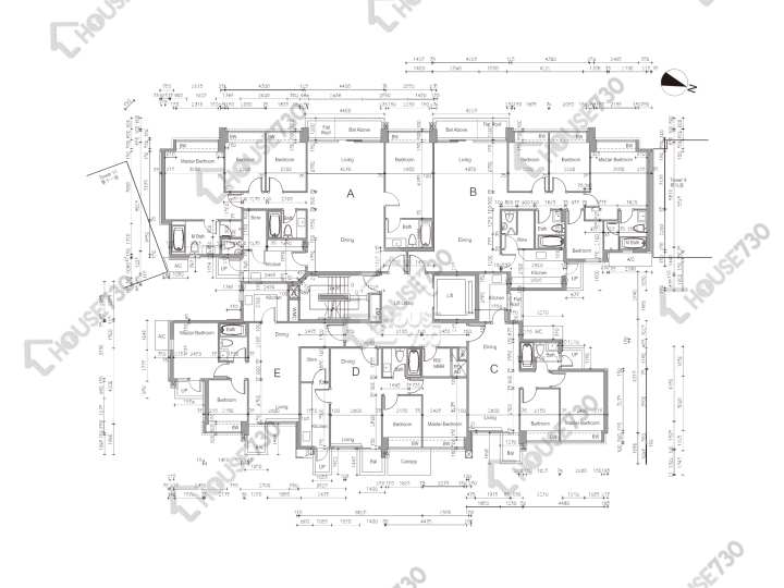 溱林 平面圖 溱林 10座 1樓 樓層平面圖 - House730