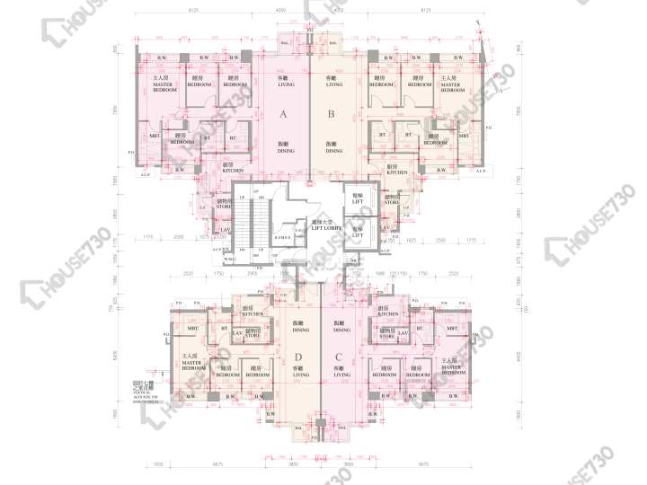 逸珑湾 平面图 逸珑湾 I 大厦18座 3,5-6,7楼 楼层平面图 - House730