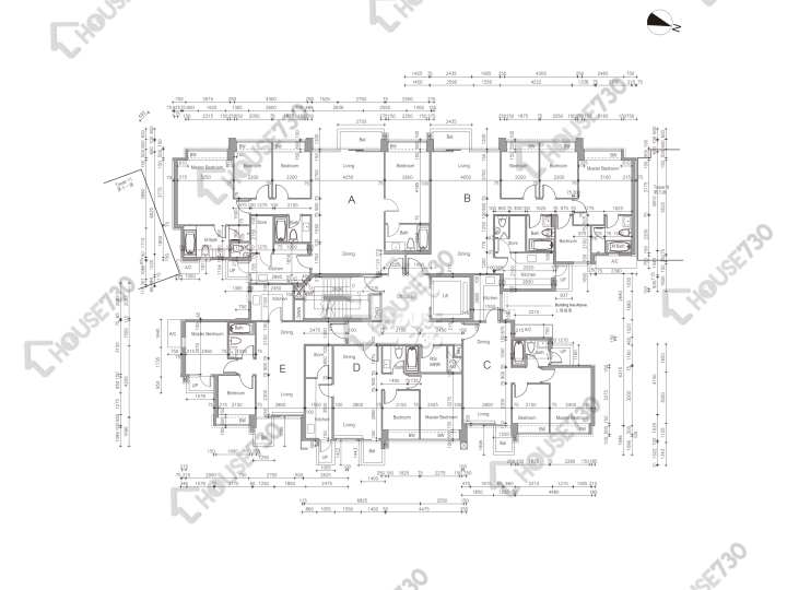 溱林 平面圖 溱林 10座 2樓 樓層平面圖 - House730
