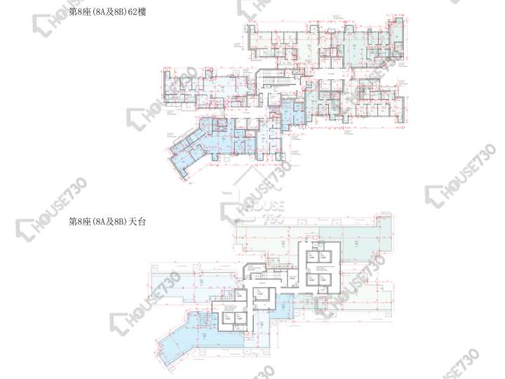 柏傲莊 平面圖 柏傲莊 3期 8座 (8A) 62樓 樓層平面圖 - House730