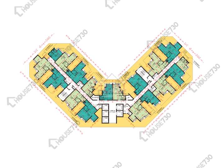 麗翠苑 平面圖 麗翠苑 1座 (麗森閣) 1樓 樓層平面圖 - House730