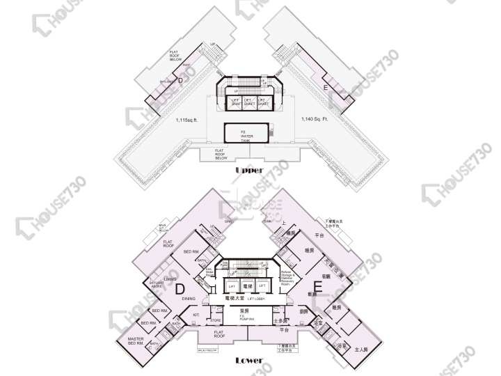 珀麗灣 平面圖 珀麗灣 5期 29座 33樓 樓層平面圖 - House730