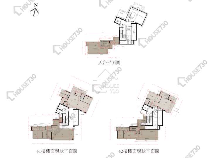 瓏璽 平面圖 瓏璽 8座 41樓 樓層平面圖 - House730