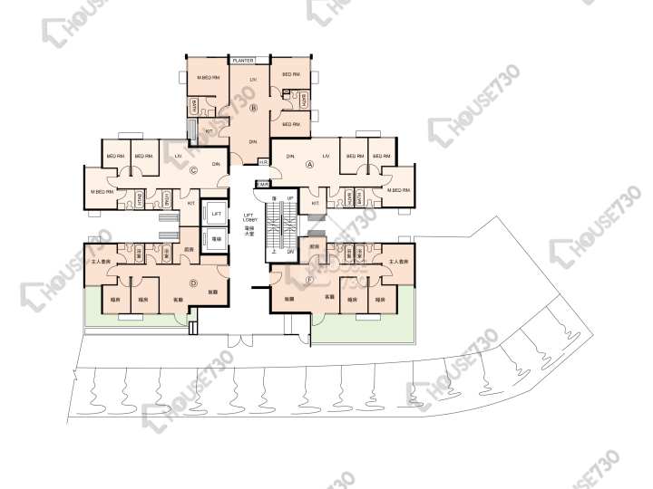 又一居 平面圖 又一居 17座 1樓 樓層平面圖 - House730