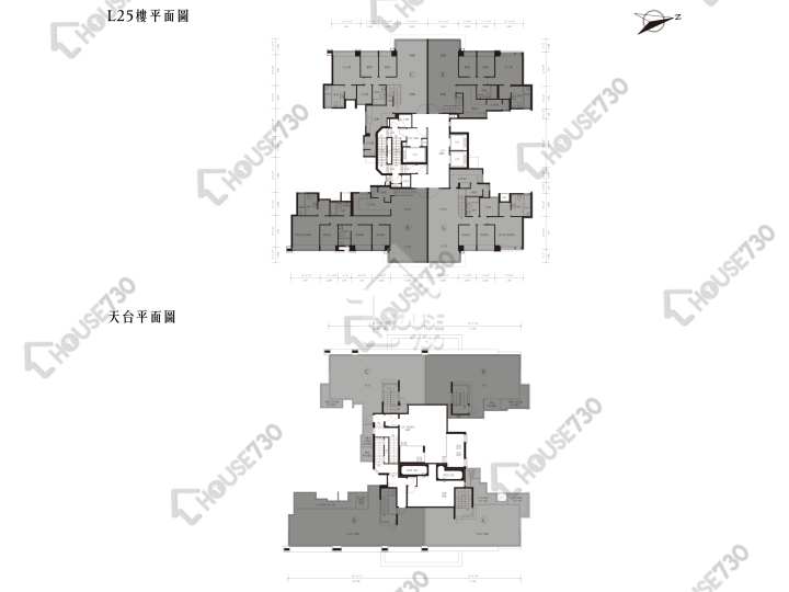 壹號雲頂 平面圖 壹號雲頂 1期 5座 25樓 樓層平面圖 - House730
