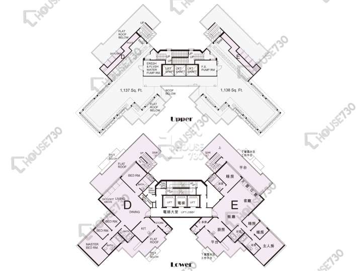 珀麗灣 平面圖 珀麗灣 5期 27座 33樓 樓層平面圖 - House730