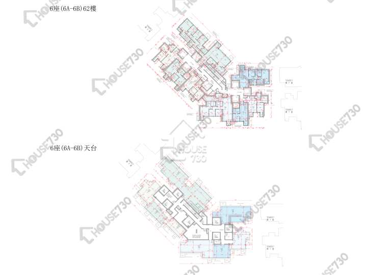 柏傲莊 平面圖 柏傲莊 2期 6座 (6A) 62樓 樓層平面圖 - House730