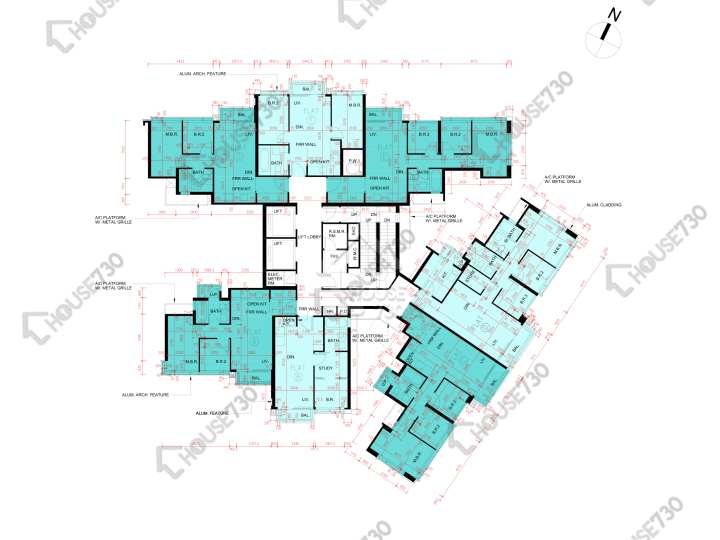 雲海 平面圖 雲海 1期 Maple Court 2座 3,5-8,9樓 樓層平面圖 - House730