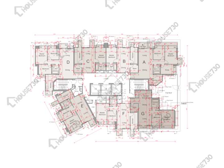 溱柏 平面圖 溱柏 8座 2樓 樓層平面圖 - House730