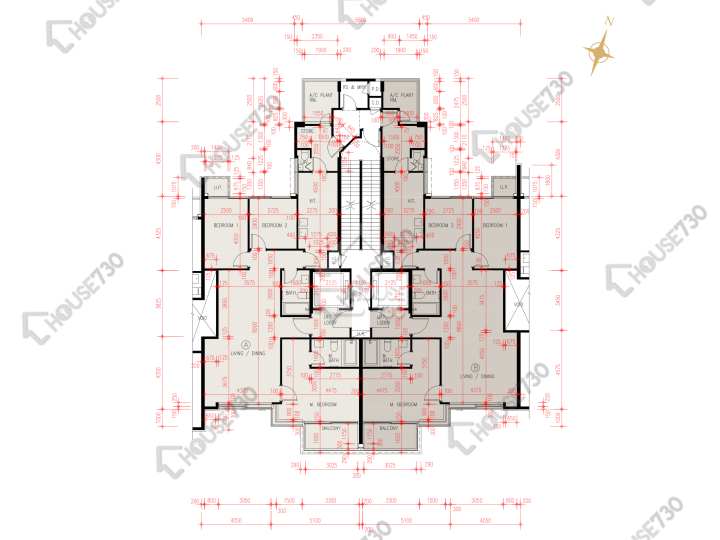 星岸 平面圖 星岸 3座 6樓 樓層平面圖 - House730