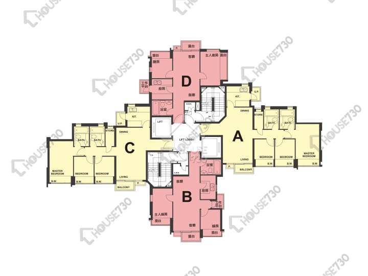 尚城 平面圖 尚城 2座 5-12,15-23,25樓 樓層平面圖 - House730